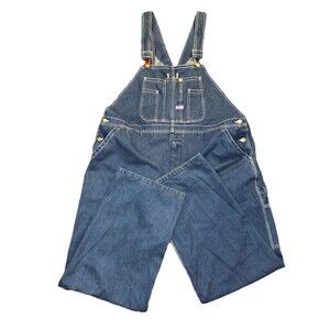 Big Smith Overalls Men’s Size 44X30 Blue Denim Work Carpenter Bib